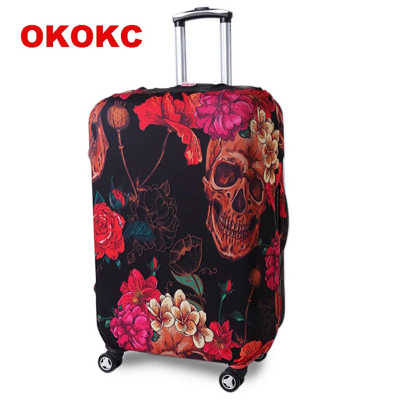 OKOKC красный Дорожный Эластичный Защитный чехол на чемодан в стиле ретро подходит