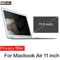 Фильтр конфиденциальности для Macbook Air, 11 дюймов, модель ноутбука A1465 A1370, Антибликовая Защитная пленка для экрана, Размер 257 мм * 145 мм для Air 11,6