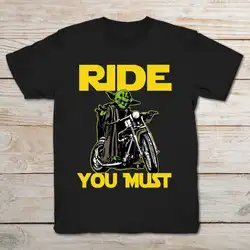 Возьмите бренд йода Ride You Must T-Shirt Мужская футболка с коротким рукавом