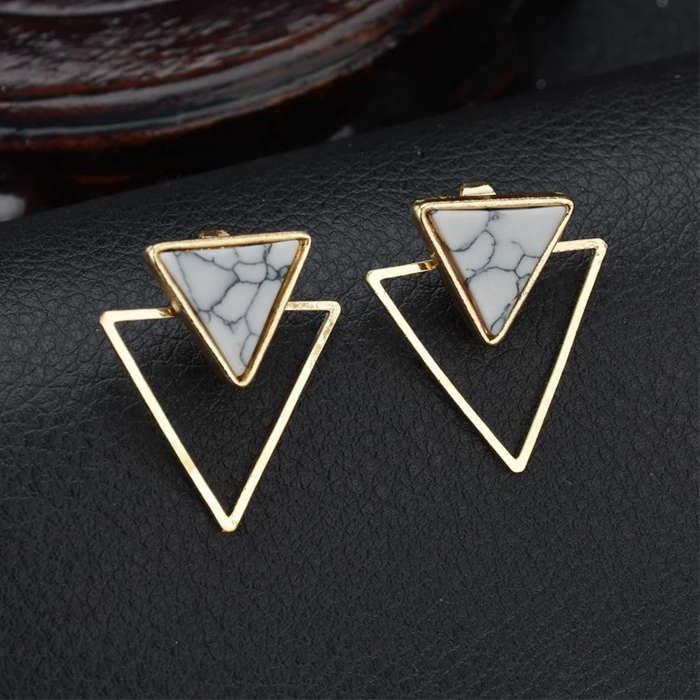 

Geometric Exquisite Earrings Ear Stud Jewelry Accessories Marble Charm Alloy Fabala