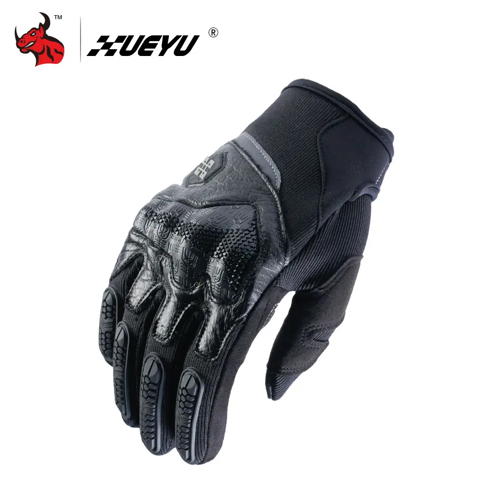 XUEYU мотоциклетные перчатки мото перчатки для мотокросса Мужские Женские внедорожные мотоциклетные перчатки с полным пальцем перчатки с сенсорным экраном Luvas черные