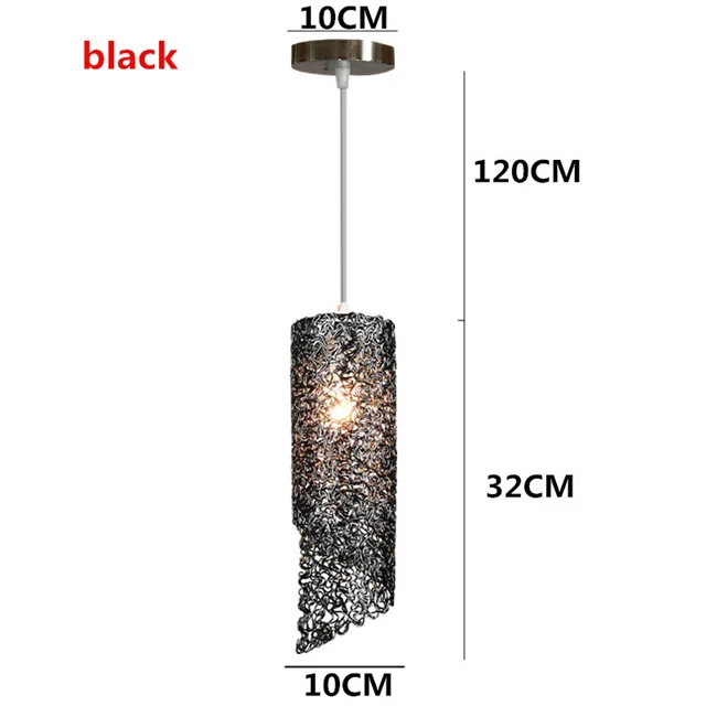 Современный Креативный цветной E27 светодиодный подвесной светильник, индивидуальный алюминиевый подвесной светильник, подвесной светильник, Домашний Светильник, Кухонные светильники - Цвет корпуса: black