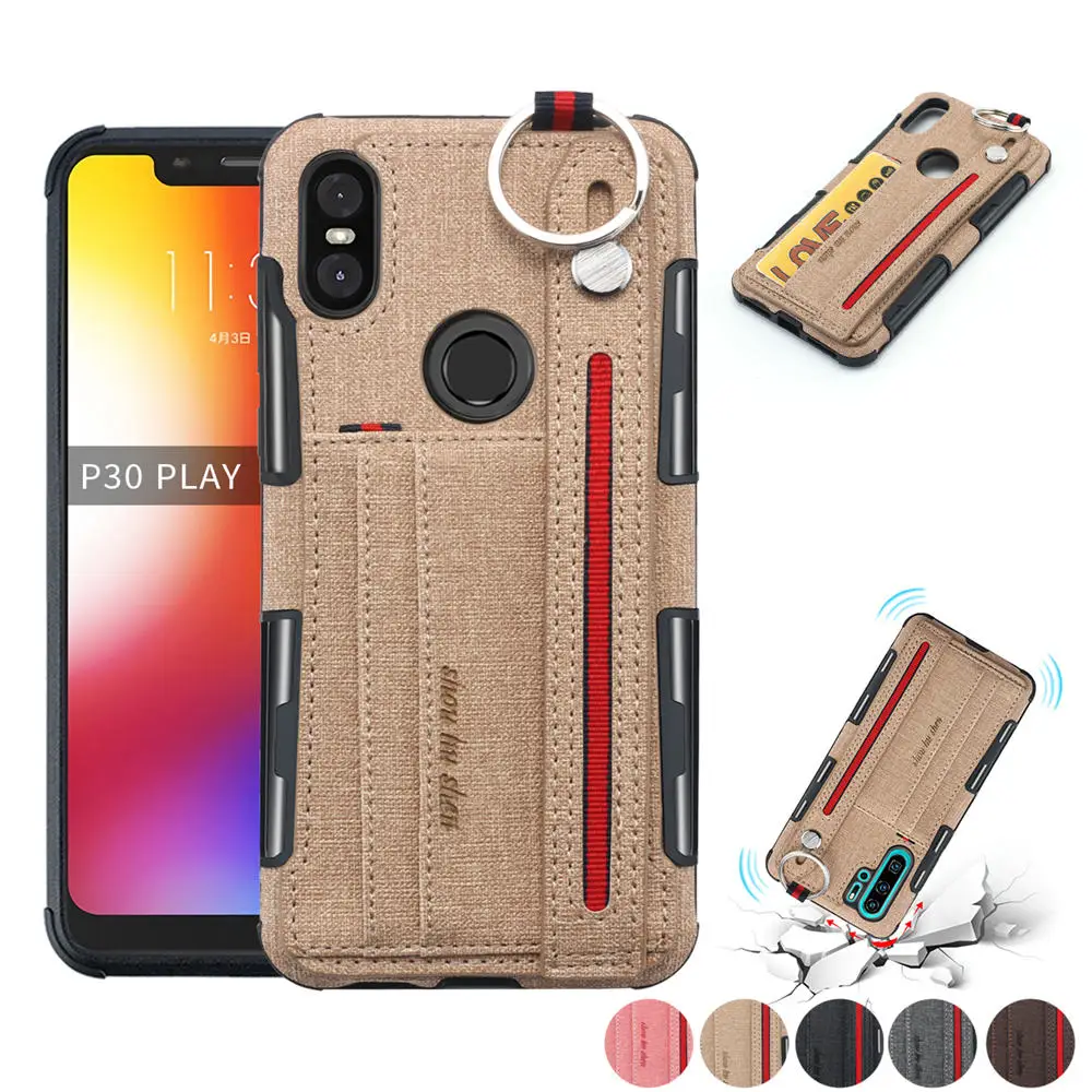 

For Motorola One Power Ultra Thin Retro Durable Shockproof Back Cover Case moto one power Canvas Slim Card Slots Phone case capa