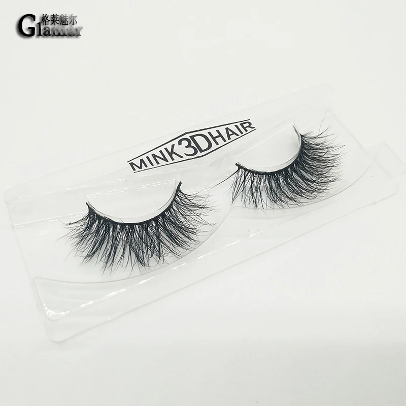 GLAMAR 1 пара высокое качество 3D 100% норковые ресницы натуральные длинные ручная