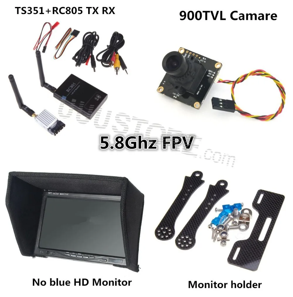 FPV Combo System 5 8 приемник передатчика Ghz no blue Monitor 900TVL ccd Camera DJI Phantom QAV250 CX20 Quadcopter walkera |