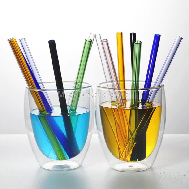 Reusable Straight Pyrex Glass Drinking Straw for Wedding Birthday Party BR 