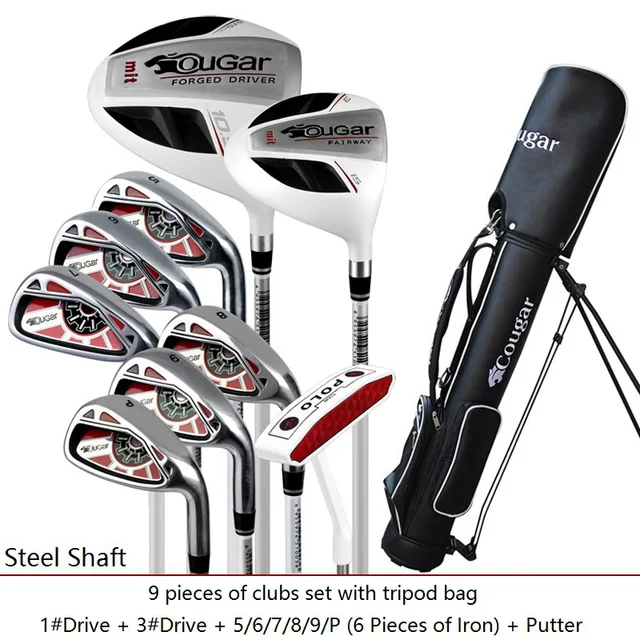 Brand Cougar Full Mini Half mens golf clubs complete set full golf irons set graphite shafts
