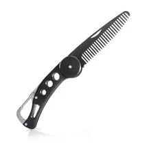 BellyLady Portable Foldable Stainless Steel Beard Comb Straightening Comb Men Beard Styling Tool