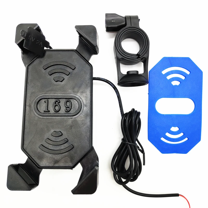 

Mobile Phone Holder Protection For Motorcycle Bicycle Universal USB Charger Cellphone Bracket Charging Nonslip Handle Mounted