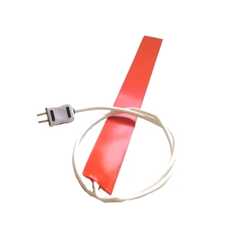 

50*500*1.5mm 220v 175w silicone band heater for machine 1000mm lead wire with 2pins plug come out from middle of 50mm side
