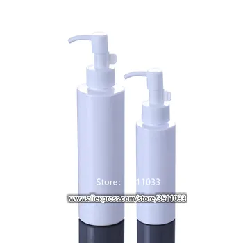 

20PCS 100ml white PET Refillable Plastic Pump Bottle Empty Cosmetic Cleansing Oil Pump Bottle with Bayonet White Lotion Bottle