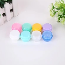 5 г 10 г 20 г цветная банка для крема, пустая пластиковая для косметики контейнер, прозрачная банка, небольшой образец макияжа, суб-розлива ногтей порошок чехол