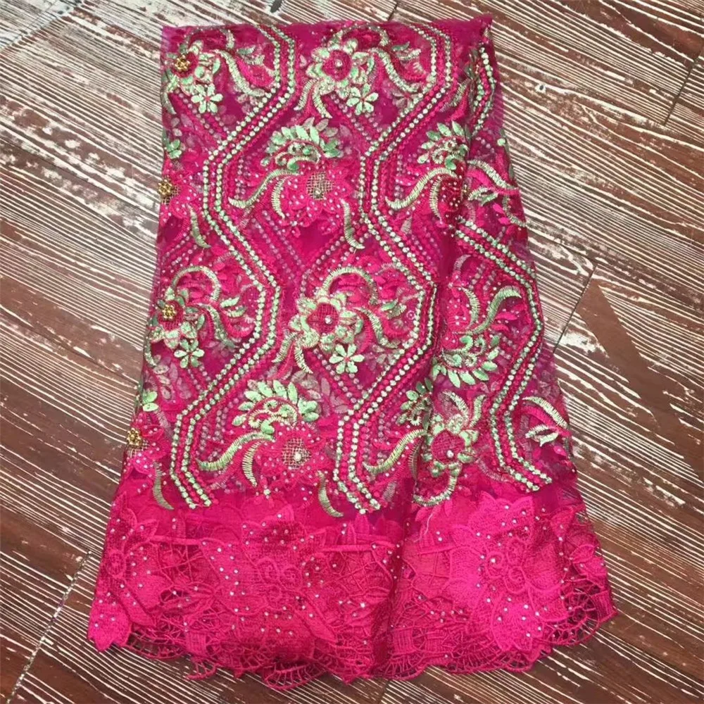

2018 Latest French Nigerian Lace Fabrics High Quality Tulle African Laces Fabric Wedding African French Tulle Lace GF323-2