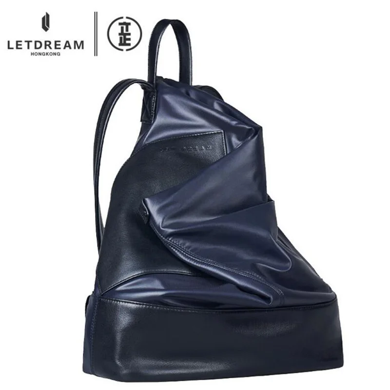 LETDREAM Luxury Fashion Nylon font b Backpacks b font Oxford Cloth Schoolbags Leather Straps Designer Backbags