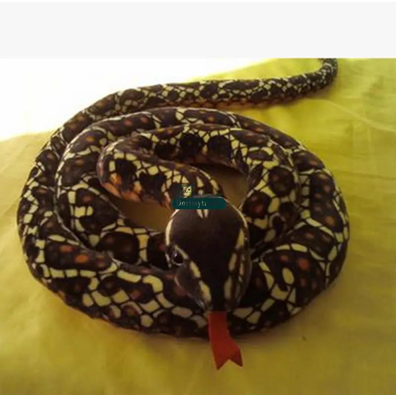 Dorimytrader 300cm Giant Simulated Animal Snake Plush Toy Soft Stuffed Snakes Tricky toys Photography props 118inches DY61677(8)_2