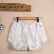 Летние женские атласные штаны для сна, милые шорты с эластичной резинкой на талии, повседневные штаны, пижамные штаны, сексуальное ночное белье размера плюс