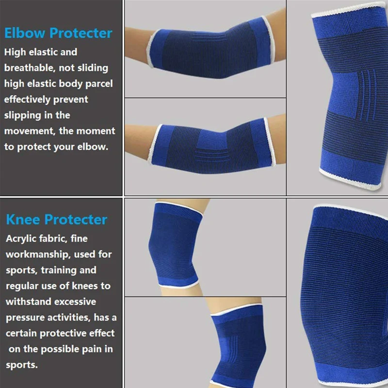 1 пара(2 шт) упражнения фитнес наколенники нарукавники защитные артрит травма поддержка лодыжки ладони защита локтя эластичный бандаж