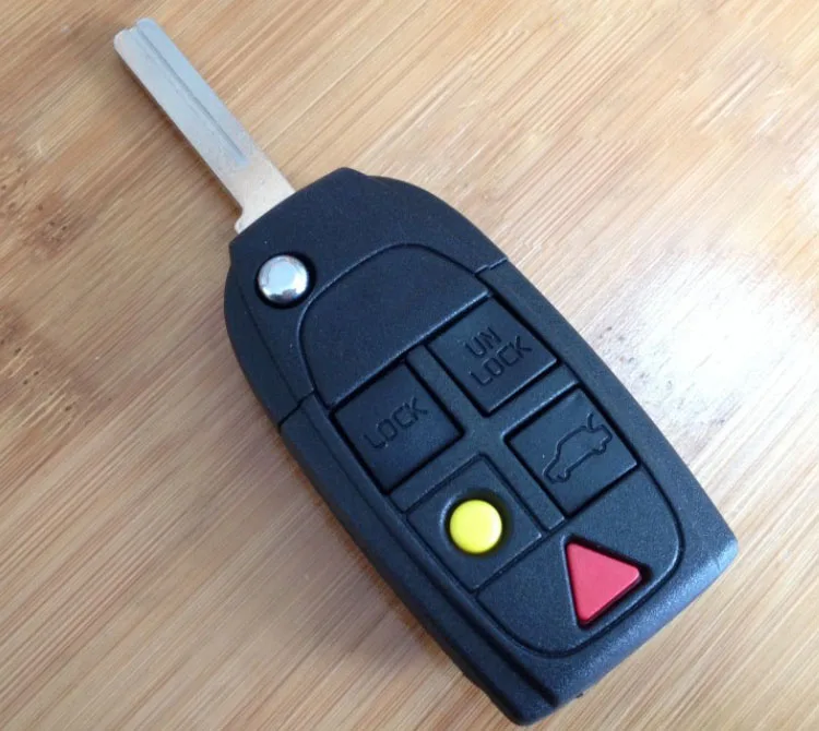 Volvo XC90 S80 Folding flip remote key shell 5 Buttons  (4)11