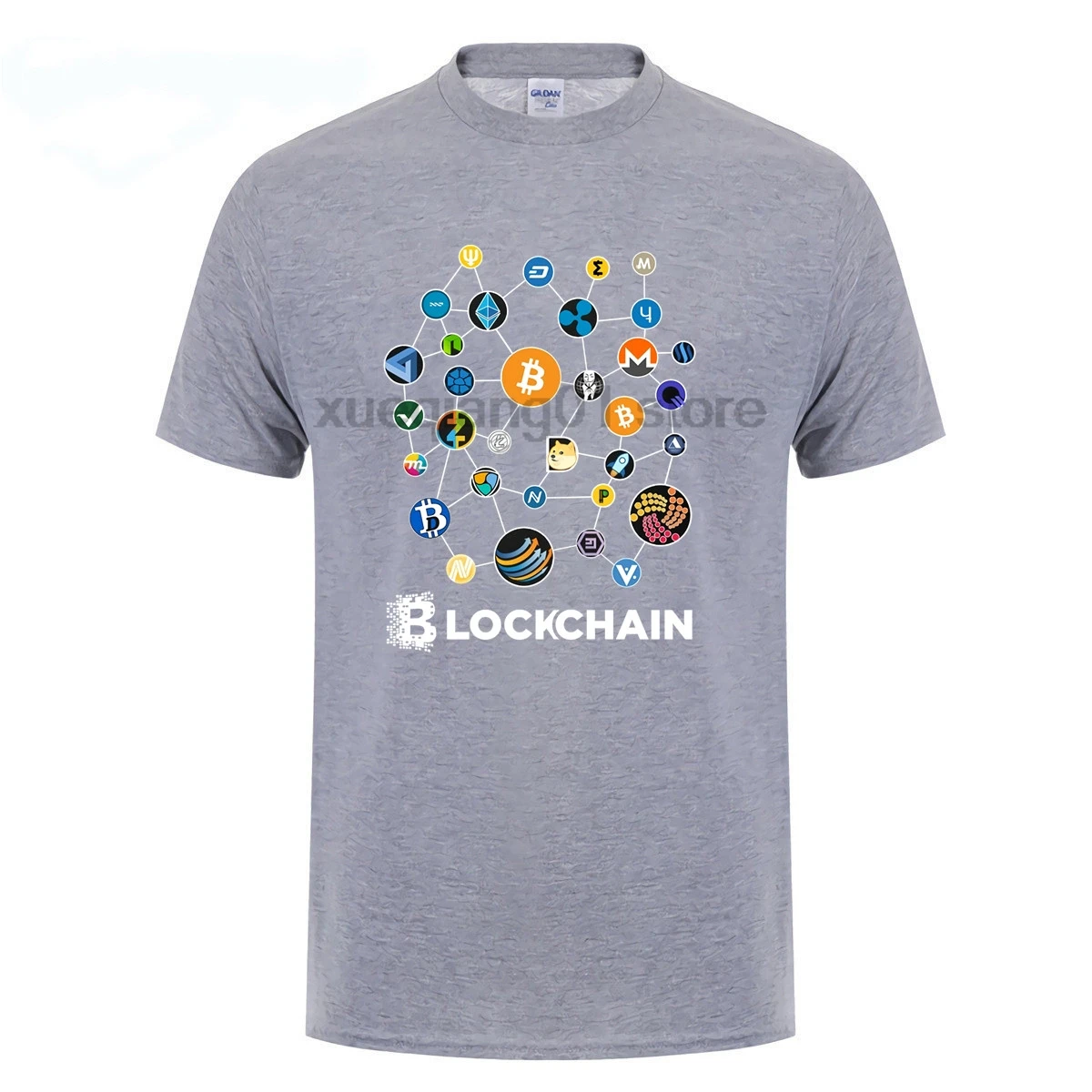 Blockchain криптовалюта Биткойн пульсация Peercoin Qura Factom Футболка мужская 100% хлопок Peercoin Monero Litecoin эфириум Тройник