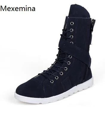 

2018 Spring and autumn men boots tidal current male high-top shoes men canvas shoes men rivet brand casual