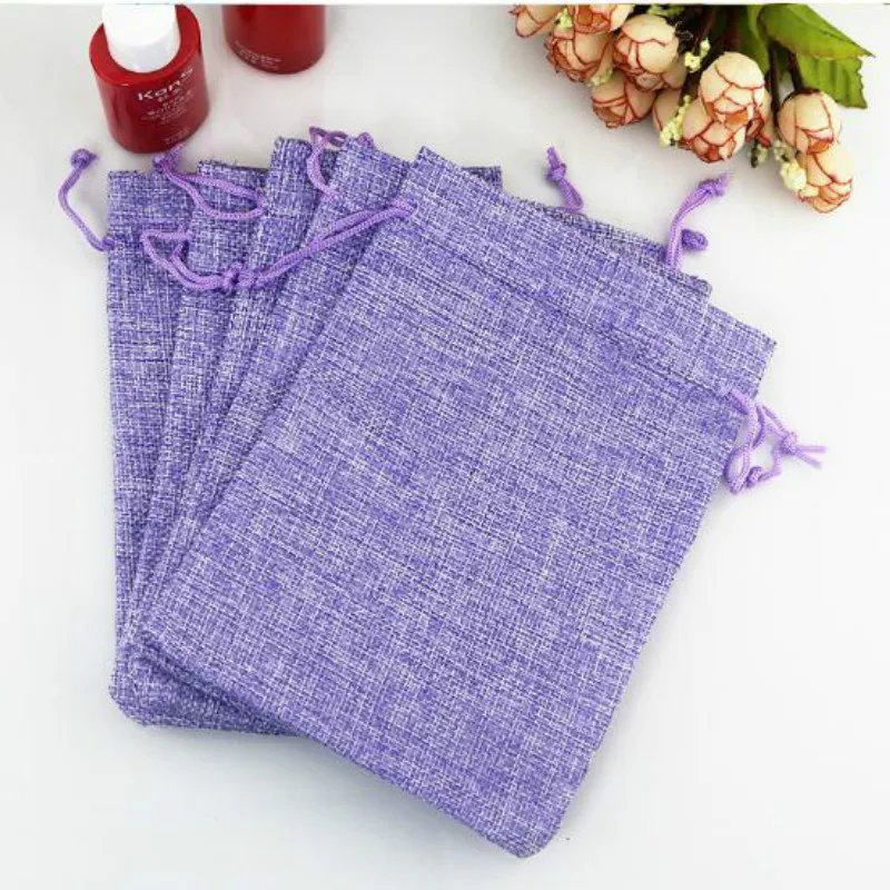 

100pcs 7x9cm Jute Bags for Packing Drawstring Gift Bag Incense Storage Cosmetic Jewel Accessories Sachet Packing Bags
