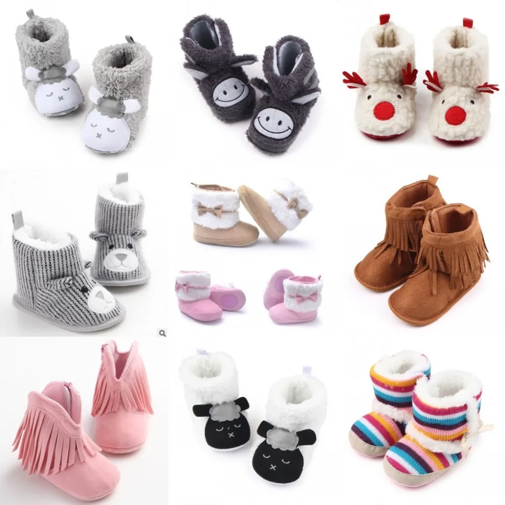 

Kids Boots Baby Girls Shoes Winter Warm Booties For Newborn Infant Bebe Prewalkers Toddler Baby Cartoon Booty Baby Ankle Booty