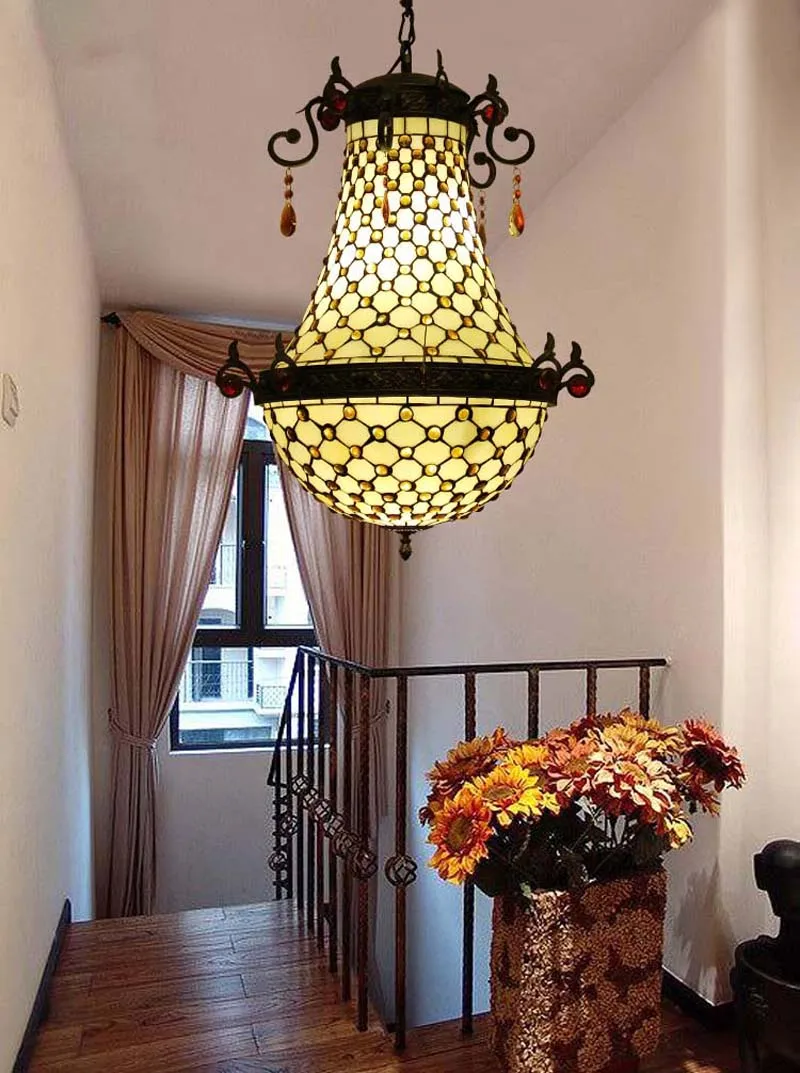 Tiffany Stained Glass Pendant Light.7