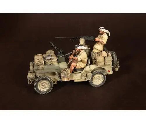 1/35 команда на ходу (без автомобиля) модельная фигурка из смолы наборы миниатюрный