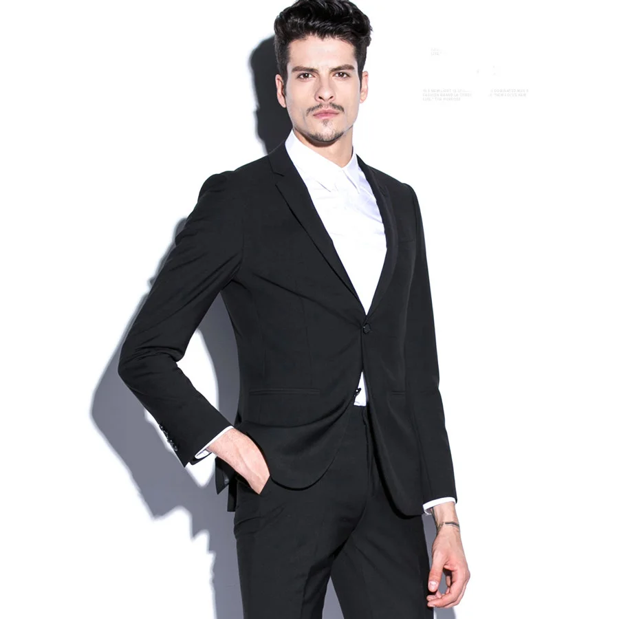 Fashion Business Style Suit Groom Tuxedos Wedding Suit Blazer Men Slim Fit for Men 2 Pcs (Jacket+Pants) High Quality Custom Made Fashion Business Style Suit Groom Tuxedos Wedding Suit Blazer Men Slim Fit for Men 2 Pcs (Jacket+Pants) High Quality Custom Made