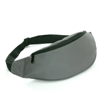 

2019 New Pink Fanny Pack Men Women Waist Bag Black Waistbag Belt Chest Bag Zipper Pouch Packs Travel Pack Anti Theft Bags Gray