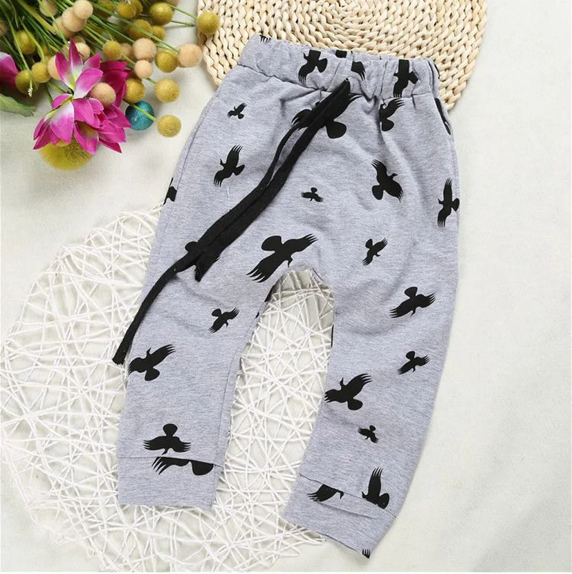 2017 baby kids pants children bobo choses clothes boys cotton trousers pants bird printing clothes trousers for boys YAA020
