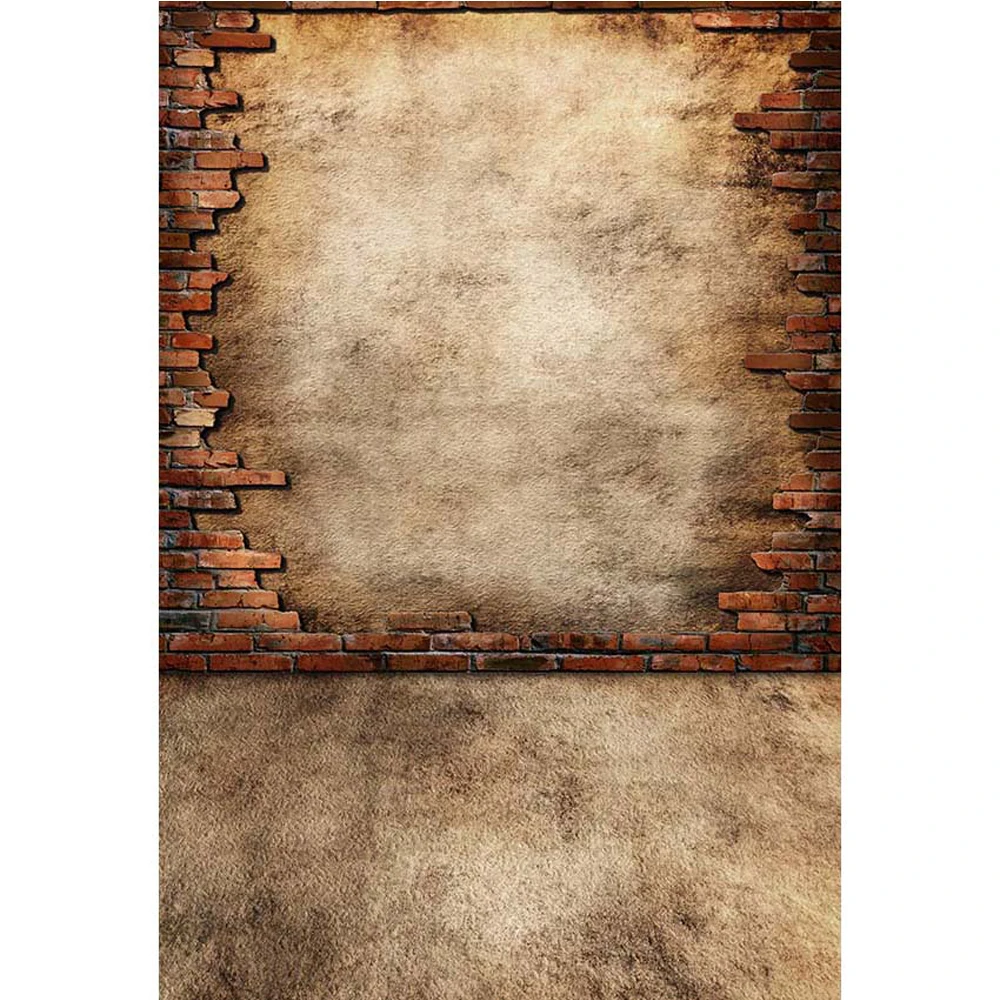 Old Broken Factory Corridor Background Photography Vintage Brick Wall Children Backdrop for Photo Studio Photocall Props-300X250CM