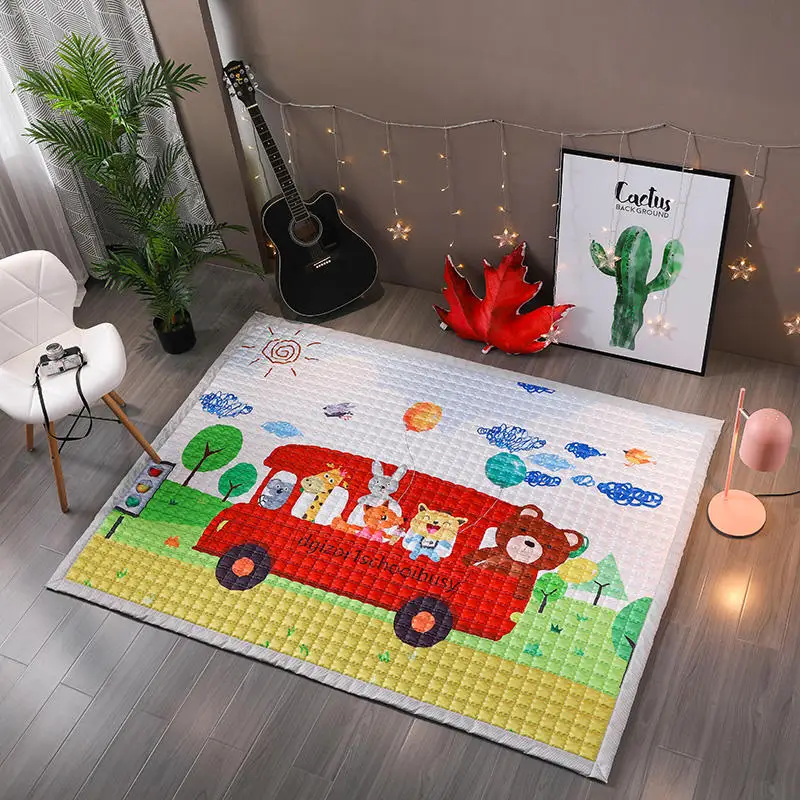 TREENDPOOL детский хлопковый игровой коврик, детский игровой коврик 150x200 см Ludo, машинная стирка, коврики для гостиной/спальни, противоскользящие