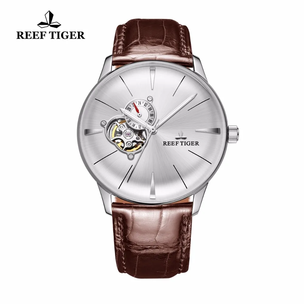 Новый Риф Тигр/RT платье часы для Для мужчин выпуклая линза Стекло Tourbillon