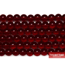 Россыпи натуральных гладкая гранат Цвет Стекло свободные бусины 1" нитка 6 8 10 мм Палочки Размеры для изготовления ювелирных изделий