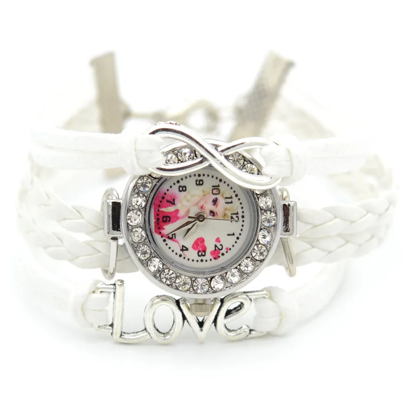 Relojes Mujer ЛЮБОВЬ Бесконечность браслет с шармом цифровые стразы женские часы ювелирные изделия ручной работы
