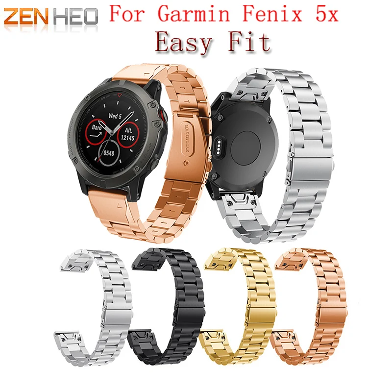 Aliexpress.com : Buy High quality 26mm Genuine Stainless Steel Bracelet For Garmin Fenix 5X