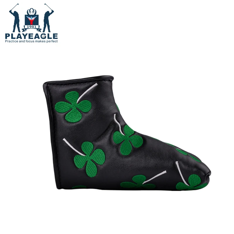 

Golf Putter HeadCover Green and Black Four Leaf Clover Golf Club Headcover Accessory