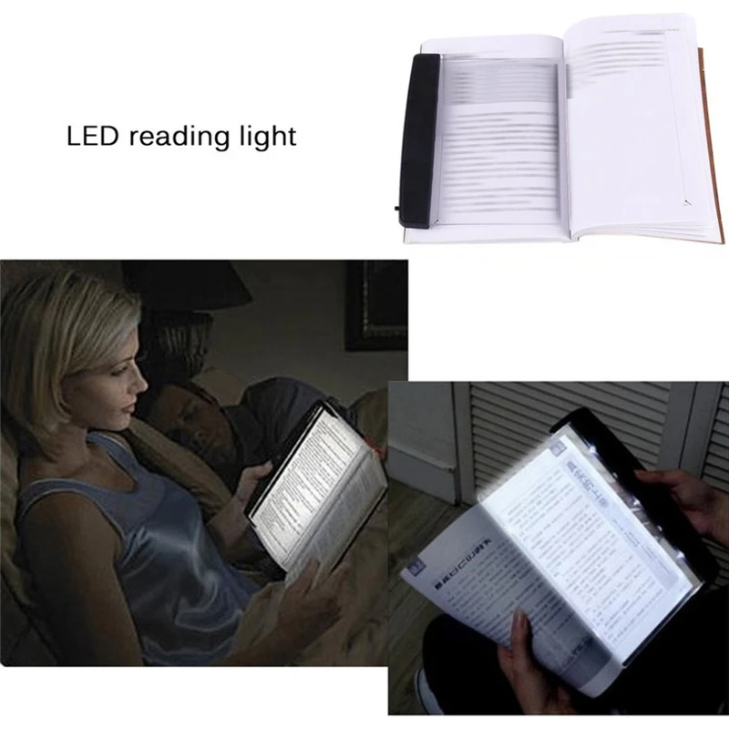 

2PCS LED Book Reading Light Brightness Eye Protection Plat Panel Night Light Reads Lamp Flat Reading Lights