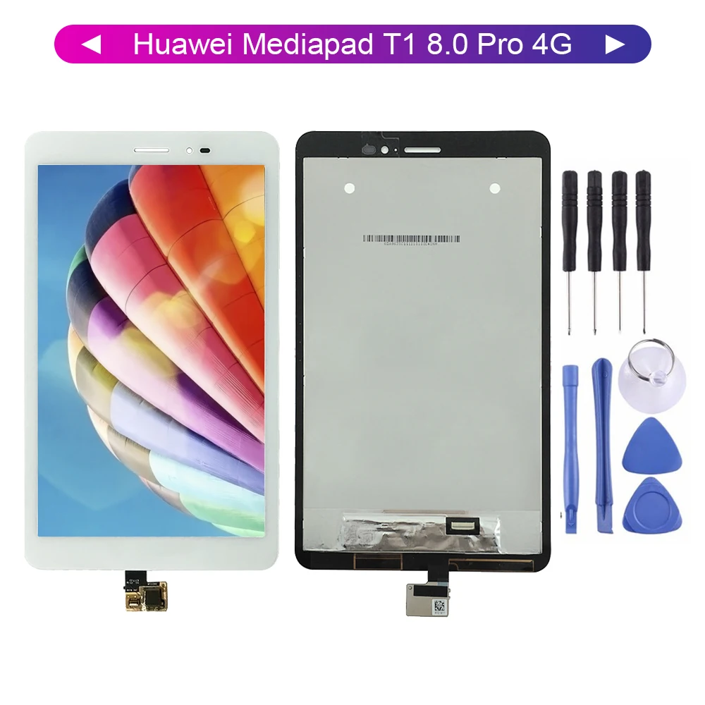 Продажа Тестирование для huawei Mediapad T1 8,0 Pro 4G T1 823L T1 821L T1 821W T1 821 ЖК дисплей Дисплей кодирующий преобразователь сенсорного экрана в сборе + Бесплатные инс...