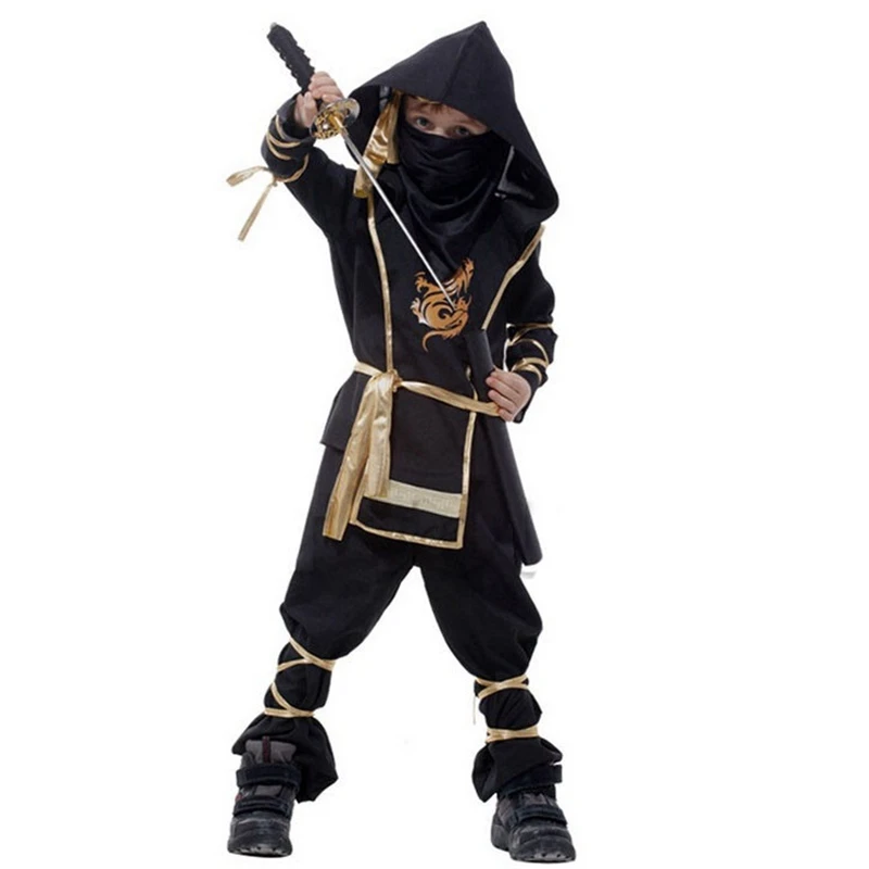 Free shipping!!Super handsome black ninja warrior costumes, Halloween party, costume party game performance clothing