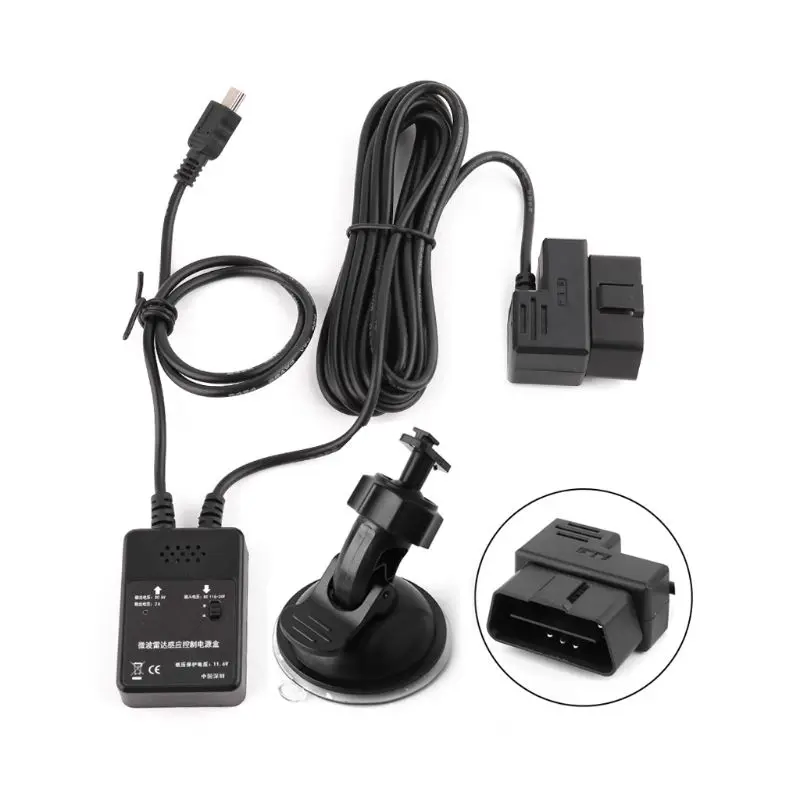 

Cables for OBD 2 Radar Microwave Step-down Line OBD II Buck Line For 24 Hours Parking Monitoring Car Camera Radar Detector DVR