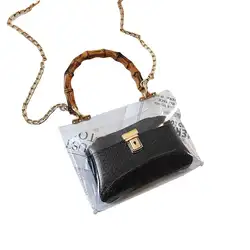 Модные прозрачные сумки летняя цепь водонепроницаемая сумка на плечо дикая мама сумки через плечо женская сумка на плечо