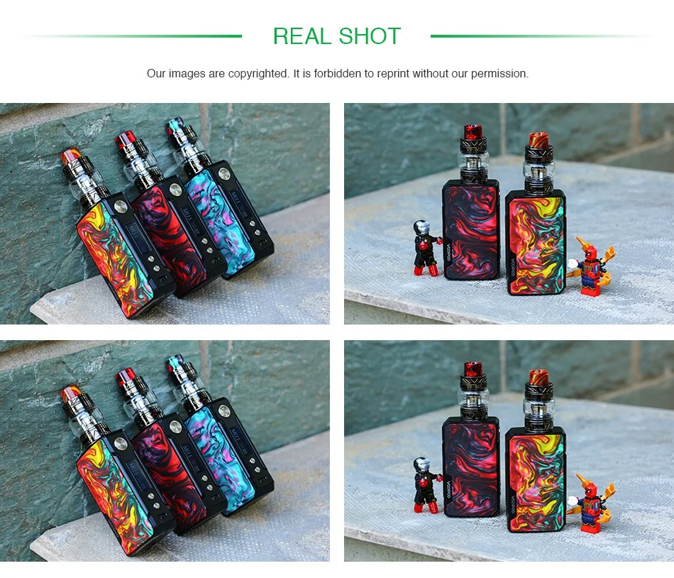 Electronic Cigarette Voopoo Drag 2 177W TC Kit w/ Uforce T2 SubOhm Tank Powered By Dual 18650 Battery Vape Vaporizer vs Luxe Kit