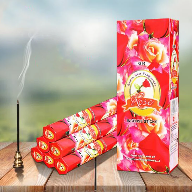 Индия с ароматом ладана Йога ладан аромапалочки освежитель воздуха ароматерапия сон здоровье большая коробка включает в себя 6 небольших коробок - Аромат: without  burner