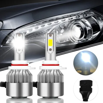 

2pcs 9006 6000K 7600Lm LED Car Headlight 12V 72W Super Bright White Bulbs For Chevrolet OPEL Volvo S40 S60 XC60 Car Driving Bulb