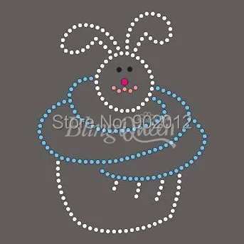 

BlingQueen Wholesale 50pcs/lot Korean Quality Iron On Motif Cupcake Design Free Shipping