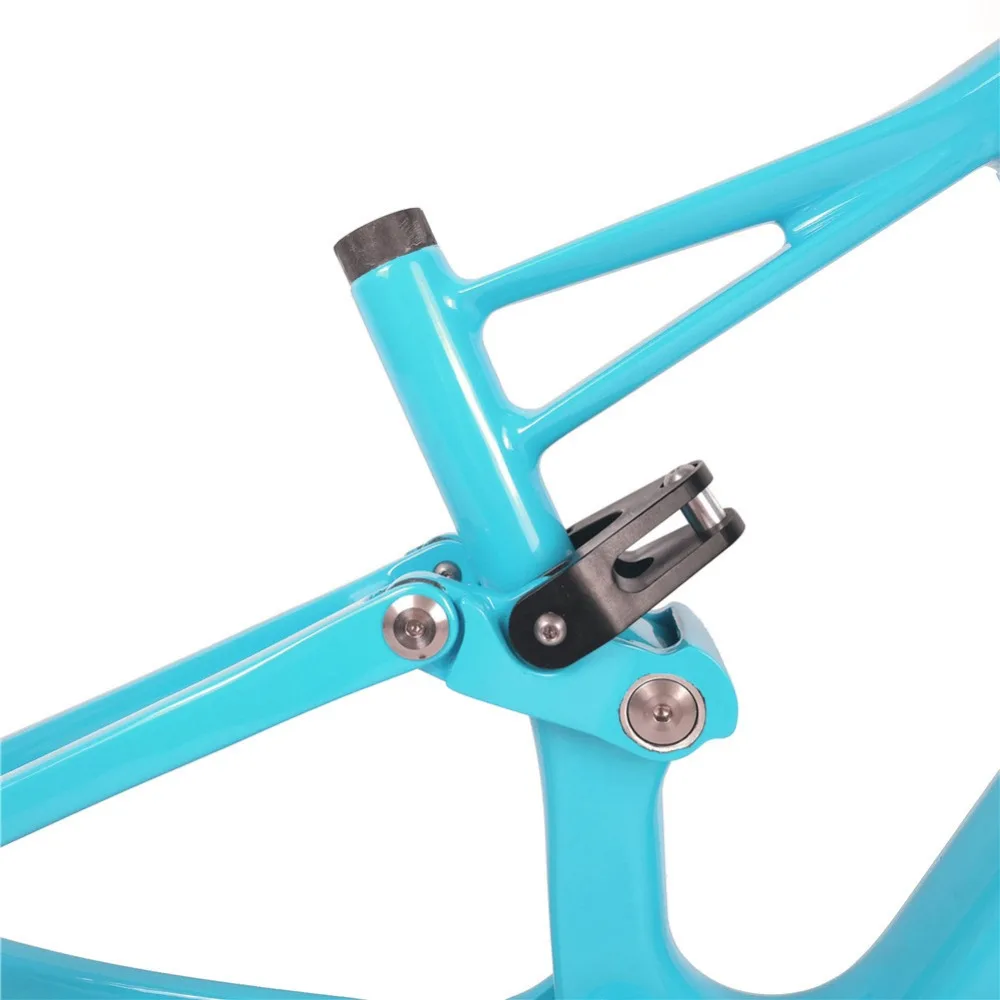 Perfect Spcycle 29er Full Suspension Bicycle Frame T1000 Full Carbon MTB Mountain Bike Suspension Frame 142*12 Thru Axle 165*38mm Travel 3