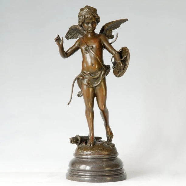 ATLIE BRONZES Statue Combat Cupid Christmas Gifts handmade casting