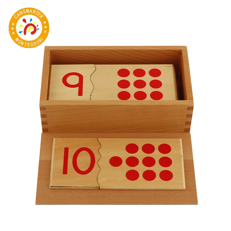 

Baby Toy Montessori Material Number Puzzle 1-10 Learn Math Learning Digits Early Education